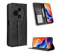 COMAKU Compatible with TCL 605 Case Leather - Flip Cover Protection magnetic Phone Case wallet with Card Holder - Black
