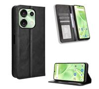 COMAKU Compatible with UMIDIGI G9 5G Case Leather - Flip Cover Protection magnetic Phone Case wallet with Card Holder - Black