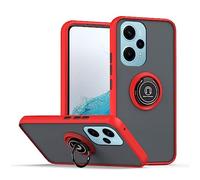 COMAKU Compatible with Xiaomi Poco F5 Case, with Ring Holder Stand, [Work with Magnetic Car Mount] PC + TPU Shockproof Anti-Scratch Protective Case - Red
