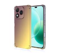 COMAKU Honor 400 Lite Case - Ultra Light Slim TPU Phone Cover with Shockproof Protection, Stylish Gradient Clear Design Compatible for Honor 400 Lite - black gold