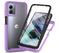 COMAKU Motorola Moto G14 Case, Full Body with Built-in Screen Protector Heavy Duty Protection Shockproof Slim Fit Cover for Motorola Moto G14 - Light Purple