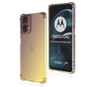 COMAKU Motorola Moto G24/ Moto G04/ Moto G04s Case - Ultra Light Slim TPU Phone Cover with Shockproof Protection, Stylish Gradient Clear Design for Motorola Moto G24 G04 G04s - black gold