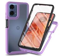 COMAKU Motorola Moto G35 5G Case, Full Body with Built-in Screen Protector Heavy Duty Protection Shockproof Slim Fit Cover for Motorola Moto G35 5G - Light Purple