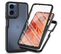 COMAKU Motorola Moto G35 5G Case, Full Body with Built-in Screen Protector Heavy Duty Protection Shockproof Slim Fit Cover for Motorola Moto G35 5G - Black