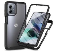 COMAKU Motorola Moto G54 5G Case, Full Body with Built-in Screen Protector Heavy Duty Protection Shockproof Slim Fit Cover for Motorola Moto G54 5G - Black