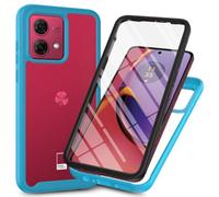 COMAKU Motorola Moto G84 5G Case, Full Body with Built-in Screen Protector Heavy Duty Protection Shockproof Slim Fit Cover for Motorola Moto G84 5G - Light Blue