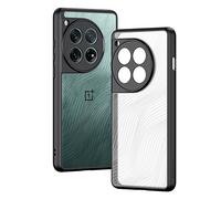COMAKU OnePlus 12 Bumper Case, Frosted Feel Flowing Lines, Translucent Hard Back, TPU Soft Edge Cover Compatible with OnePlus 12, Black