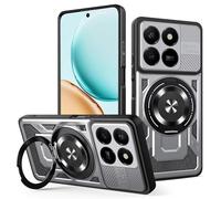 COMAKU Ultra Armor Case for Honor 400 Smart, Military Grade TPU+PC Shockproof Cover, with [Camera Protection] 360 Degree Ring Kickstand - Gray
