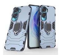 COMAKU Ultra Armor Case for Honor 90 Lite 5G, TPU+PC Shockproof Cover with Ring Kickstand - Blue