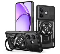 COMAKU Ultra Armor Case for OPPO A5 Pro 5G/4G, Military Grade TPU+PC Shockproof Cover, with [Camera Protection] 360 Degree Ring Kickstand - Black