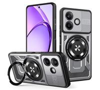 COMAKU Ultra Armor Case for OPPO A5 Pro 5G/4G, Military Grade TPU+PC Shockproof Cover, with [Camera Protection] 360 Degree Ring Kickstand - Gray