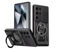 COMAKU Ultra Armor Case for Samsung Galaxy S26 Ultra, Military Grade TPU+PC Shockproof Cover, with [Camera Protection] 360 Degree Ring Kickstand - Black
