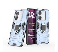 COMAKU Ultra Armor Case for Xiaomi Poco M7 Pro 5G, TPU+PC Shockproof Cover with Ring Kickstand - Blue