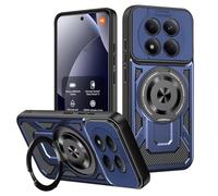 COMAKU Ultra Armor Case for Xiaomi Redmi Note 15 Pro+ Plus 5G, Military Grade TPU+PC Shockproof Cover, with [Camera Protection] 360 Degree Ring Kickstand - Blue