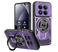 COMAKU Ultra Armor Case for Xiaomi Redmi Note 15 Pro+ Plus 5G, Military Grade TPU+PC Shockproof Cover, with [Camera Protection] 360 Degree Ring Kickstand - Purple