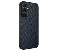 COMAKU Ultra-Thin Fiber PU Leather + TPU Silicone Case for Samsung Galaxy A27, Stylish Skin Texture is Non-Slip and Shockproof Magnetic Phone Case Cover - Blue