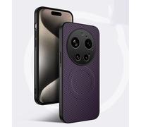 COMAKU Ultra-Thin Fiber PU Leather + TPU Silicone Case for Xiaomi 17 Ultra, Stylish Skin Texture is Non-Slip and Shockproof Magnetic Phone Case Cover - Purple