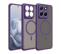 COMAKU Ultra-Thin PC + TPU Silicone Case for Motorola Moto G37/Moto G47, Stylish Translucent Magnetic Shockproof Phone Case Cover - Purple