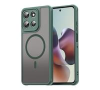 COMAKU Ultra-Thin PC + TPU Silicone Case for Motorola Moto G56 5G, Stylish Translucent Magnetic Shockproof Phone Case Cover - Green