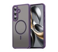COMAKU Ultra-Thin PC + TPU Silicone Case for Motorola Moto G56 5G, Stylish Translucent Magnetic Shockproof Phone Case Cover - Purple