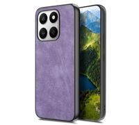 COMAKU Ultra-Thin PU Leather + TPU Silicone Case for Honor 400 Smart, [Anti-Fingerprint] [Camera Protection] Shockproof Phone Case Cover - Purple