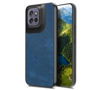 COMAKU Ultra-Thin PU Leather + TPU Silicone Case for Motorola Edge 60 Neo/Edge 50 Neo, [Anti-Fingerprint] [Camera Protection] Shockproof Phone Case Cover - Blue
