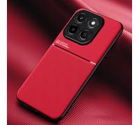 COMAKU Ultra-Thin TPU Silicone Case for Honor X6c, Skin Texture is Non-Slip and Shockproof Phone Case Cover - Red