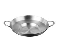 Comal Cazo Griddle Fryer Stainless Steel Comal Frying Bowl Concave Convex Acero Inoxidable Outdoors Stir Fry Pan Cookware for Authentic Mexican Tortillas and Tacos, 40cm