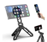 COMAN DP55 Magnetic Phone Tripod for iphone, Foldable Magnetic Mini Tripod Pocket Cell Phone Stand with Arca-Swiss, 1/4'' Screw Hole, Cold Shoe Mount, Compatible with Magsafe for iPhone 16/15/14/13/12