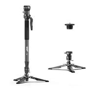 COMAN Go! Four Section One Click Lifiting Carbon Fiber Monopod with Feet, Lightweight Travel Camera Monopod with Quick Release Plate for Camera, DSLR, Camcorder, Max Load 22lbs/10kg (M1S)