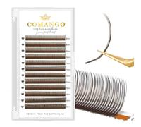 CoMango Brown 5D Flora Spikes Lashes Spikes Lash Extensions Flower Wispy Eyelash Extensions C/D Culry Individual Premade Fans 5D Spikes Lashes Volume Lashes Natural Look(0.07-LC-Mix8-15mm)