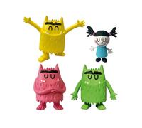 Comansi, The Colour Monster Figures, The Colour Monster Toys, Designed to Help Young Children Manage their Emotions, Special Hand-painted Figures (Happiness, Nuna, Love, Calm, 4 Pieces)