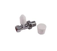 COMAP 03015 15mm Chrome Straight Radiator Valve - Plumbing Fitting