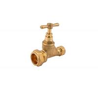 COMAP 11008 15mm x 25mm Brass Poly Stopcock Valve - Plumbing Fitting