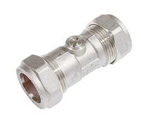 COMAP 24902 15mm Isolating Valve Chrome Compression - Plumbing Fitting