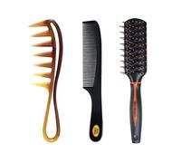Comb 3pcs Hair Styling Comb Set Fine And Wide Tooth Hair Combs, Styling Cutting Comb For Curly Straight Long Short Hair Hair Comb