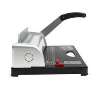 Comb Binding Machine Silver&Black 21 Holes 450 Sheet A4/A5 Coil Manual Paper Punch Binder Adjustable Margins Punch Binder, Iron Coil Spiral Binding Machine for A4/A5
