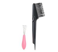 Comb Cleaner Brush Hair Brush Cleaning Tool 2Pcs Set Durable Stainless Steel Bristles Effortlessly Remove Hair Dust for Salon Home Travel Portable Lightweight Ergonomic Handle