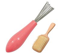 Comb Cleaning Tool - Publish Cleaning Cleaning with Wooden Handle, Hair Brush Cleaning Rake, Polv Removal Comb Cleaner