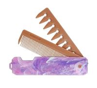 Comb Foldable Comb Portable Pocket Beard Small Size Black Plastic Mustache Hair For On-the-go Grooming(2 in 1 colorful)