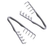 Comb for Curls, Volume Comb, Styling Comb, Styling Comb with Texture, Large Tooth Comb for Volume and Care - Volume for the Hair Roots with Bangs Nourishing (Grey, 2 Pieces)