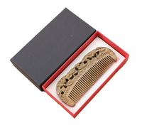 Comb Haircut Chinese-Style Carved Design Long Hair Comb with Box Hairdressing Comb Hair Cutting Comb Suitable for Partitioning and Combing Hair Detangler Comb(D)