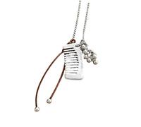 Comb Pendant Necklace in Alloy Designed for Easy Pairing with Tops Light and Flexible Daily Wear Dating Necklace, One Size, as described, as described
