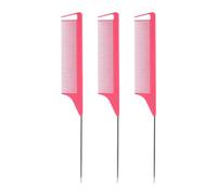 Comb Pro Pointed Tail Salon Hairdressing Hair Styling Comb Brush Combs Barber Accessories(TZ06926-Pink-3pcs)
