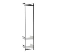 Comba S Anlehngarderobe Mox Gestell schwarz Tablaren weiß - MOX COMBA S SCHWARZ WEISS