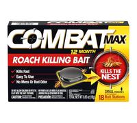 Combat 12 Month Roach Killing Bait, Small Roach Bait Station, 0.64 Ounce, 18 Count