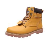 Combat Boots Men's Winter Boots, High Top Winter Shoes, Waterproof Ankle Boots, Leather Boots, Non-Slip Outdoor Hiking Boots, Trekking Shoes, High Lace-Up Boots, Slip-On Boots, Military Boots, yellow