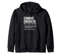 Combat Engineer Definition - Patriotic Soldier Engineering Zip Hoodie