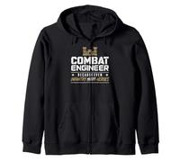 Combat Engineer Infantry Needs Heroes Military Army Veteran Zip Hoodie