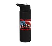 Combat Engineer - Patriotic Army Soldier Engineering Stainless Steel Insulated Water Bottle